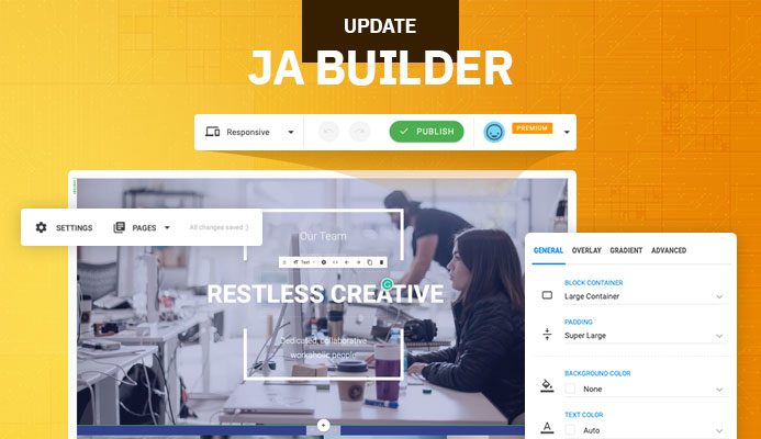 JA Joomla Page Builder