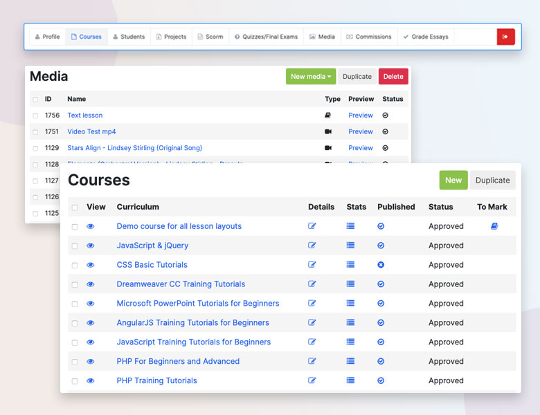 joomla-lms-teacher-views